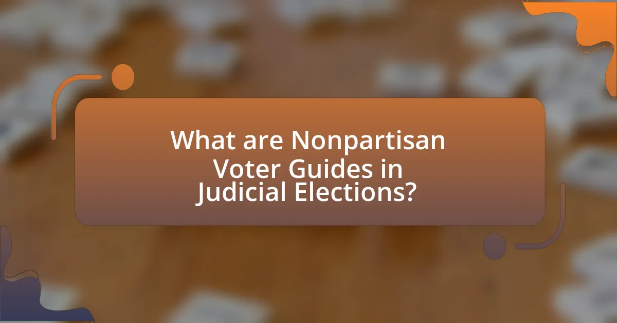 What are Nonpartisan Voter Guides in Judicial Elections?