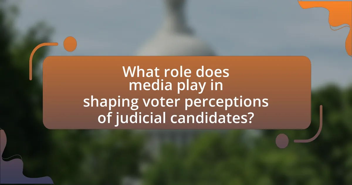 What role does media play in shaping voter perceptions of judicial candidates?
